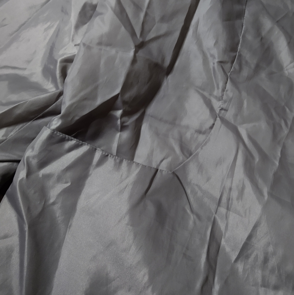 Vintage Silver Winter Puffer Jacket Long Parka Gray Designer oversized XXL - Picture 2 of 5